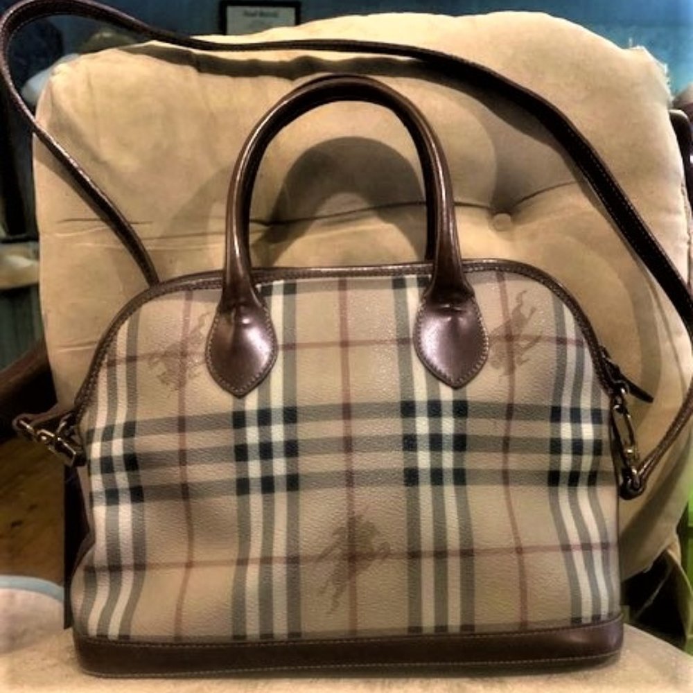 Burberry Haymarket Orchard Bowling Satchel